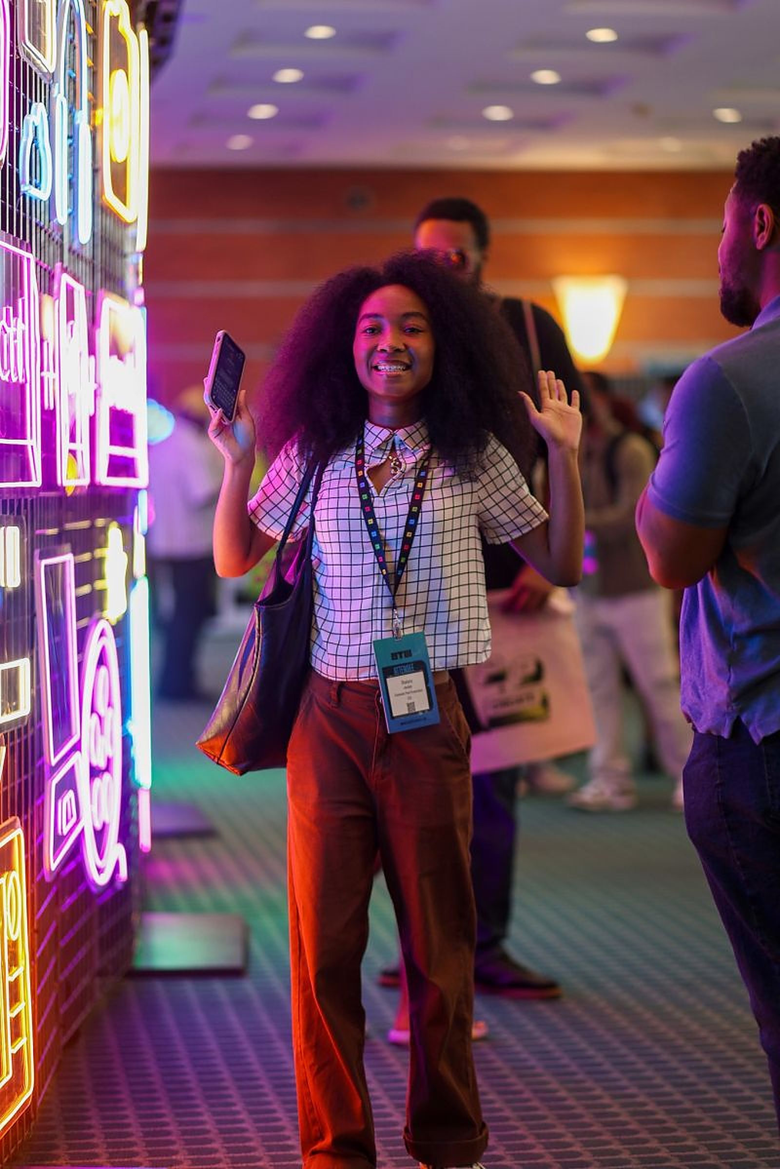 Attendee at the Black Tech Week HustleBus Road Show